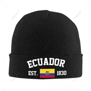 Береты унисекс Эквадор EST.1830 Вязаная шапка для мужчин, женщин и мальчиков, зима-осень, шапка-бини, теплый чепчик