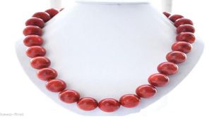 Natural 1012Pretty Red Grass Coral Round Beads Halsband 18quot9341354