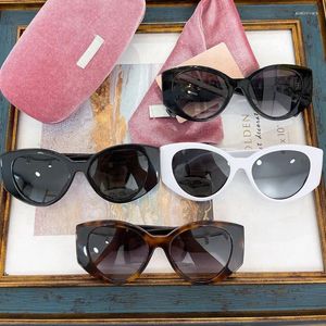 Солнцезащитные очки, лучший брендовый дизайн, винтажная оправа «кошачий глаз», женская роскошная оригинальная коробка с логотипом MIU