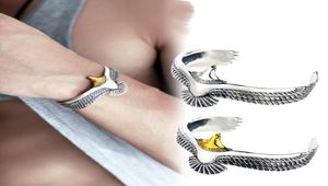 عتيقة Viking Raven Eagle Bracelet Bangle Pagan Jewelry Eagle Cuffband Retro Open Women Women Men Barkles Jewelry3784901