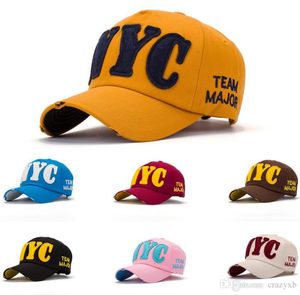 2021 Nya kvinnor NYC Baseball Caps Hats NY Snapback Caps Cool Hip Hop Hats Cotton Justerbara Caps Summer Sun Shade Hats1126731