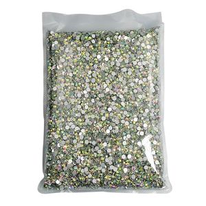 Decorações de Nail Art Atacado Pacote Grande Strass de Cristal em Massa 100 Gross SS6 8 10 12 16 20 30 Flatback AB Cor Vidro Não Fix Nail Art Stone 231211