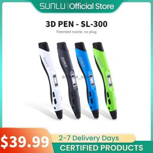 Intelligence toys SUNLU 3D Printer Pen SL-300 new DIY gift free ship with UK EU US Plug 8 Digital Speed Control for Drawing and DIY1L23116