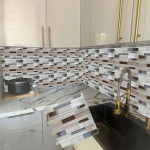 Wall Stickers Peel and Stick 3D Kitchen Backsplash Tile Home Decoration Self Adhesive Waterproof Bathroom Wallpaper 231212