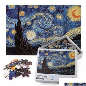 Jigsaw bulmaca 1000pcs mini manzara resim peyzaj puzzles çocuk yatak odası dekorasyon çıkartmaları eğitim oyuncakları bırakma dhq28