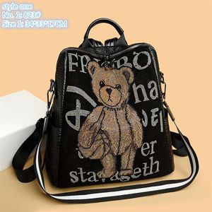 Whole ladies shoulder bags 2 styles sweet and cute cartoon sequined messenger bag beautifully studded fashion backpack multifu249D