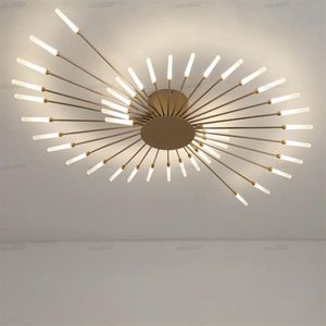 LED Chandelier Ceiling For Dining Living Room Bedroom Home Decoration Hanging Lights Gold Or Black Modern Creative New Fixtures LL281i