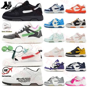 Toppdesigner Low Out Of Office Men Casual Shoes Platform Trainers Women loafers ooo gummisulen svamp mitt topp sneaker utomhus offes vit svart skateboard storlek 36-45