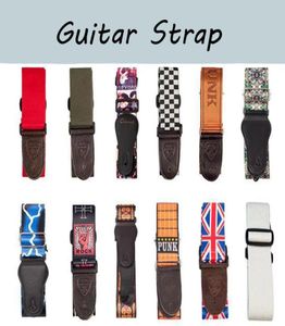 Naomi Dålig gitarrband Justerbar Acoustic Electric Bass Strap Guitar Belt justerbar färgglada tryck Nylonband Gitarr PA6559685