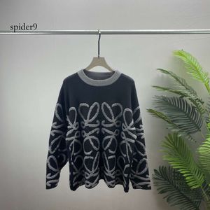 mens sweater Trendy European Lo Long Sleeved Knitted Shirt with Color Blocked Letter Print Pattern, Unisex Top