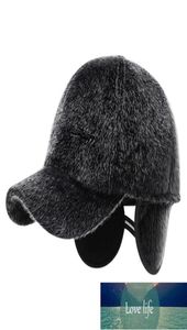 Зимние мужские уличные шапки-бомберы из искусственного меха с наушниками плюс бархатные теплые зимние шапки Утолщенная шапка Snapback для снежного дня среднего возраста L5 F1092213
