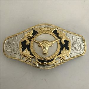 1 أجهزة كمبيوتر كبيرة الحجم Gold Bull Head Western Belt Boxle لـ Cintura Cowboy201s