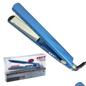 Hair Straighteners Stock Baby Titanium Pro 450F 1/4 Hair Straightener Flat Iron Curler Us/Eu/Uk/Au Plug Drop Delivery Hair Products Ha Dhgyy