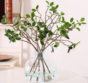 Artificial Eucalyptus Leaves Branches Plastic Plants Mini Outdoor Wedding Home Decoration Flower Arrangement Floral Accessories3057394