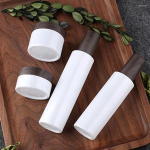 Garrafas de armazenamento 300 pçs/lote 30ml120ml dispensador branco bomba de loção 30g 50g 50cc frasco de creme de vidro recipiente líquido vazio