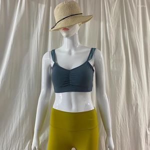 Yoga-Outfit QUMOR Wear Sport-BH mit Spitzenriemen für Damen, Beauty-Rücken-Brustpolster, Lauf-Fitness-Unterwäsche