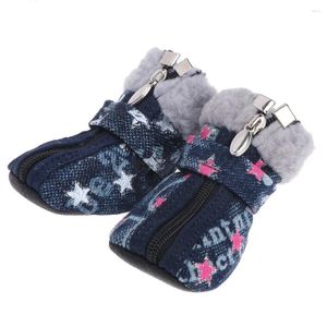 Dog Apparel Pet Shoes Dogs Puppy Warm Snow Winter Boots Lovely Anti Slip Zipper Teddy VIP Cowboy Chihuahua Non-slip Breathable Shoe Cover