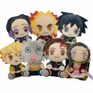 20 cm djävulens blad anime plysch fylld leksak söt dolsl demon slayer manga doll barns presentdekor