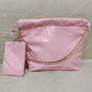 송아지 가죽 복합 크로스 바디 백 35cm/38cm 반짝이는 22handbag 및 금색 톤 금속 7 색 디자이너 레이디 골드/실버 하드웨어