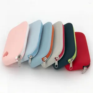 Storage Bags Change Wallet Waterproof Smooth Zipper Space-saving Portable Key Card Case Purse Home Supplies