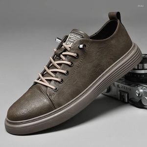 Sapatos de vestido outono couro masculino tênis skate apartamentos antiderrapante moda homem tendências 2024 lazer casual sapato ao ar livre tamanho grande 46 47