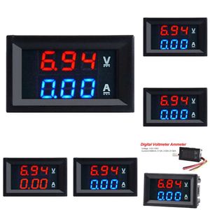 Nowe worki do przechowywania 10/50/100A LED Digital Voltmeter napięcie amperomierza czerwony+niebieski podwójny kolor amp podwójny cyfrowy miernik miernika