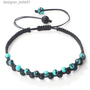 Charme Pulseiras Novas Mulheres Homens Trançado Pulseiras Natural 4mm Lava Pedra Vulcânica Tiger Eye Beads Wr Pulseira Moda Bohemian Pulseira JóiasL231214