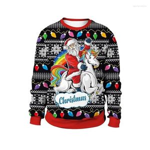 Herrenpullover, 3D-gedruckter Weihnachtsgeschenkpullover für Männer und Frauen, lässiger, langärmliger Sportbekleidungsdesigner