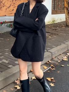 Damenanzüge UNXX 2023 Herbst Modische Langarm-Blazerjacke für Frauen Stilvolles, vielseitiges, schickes französisches kleines weibliches Oberteil