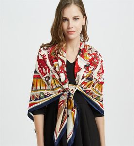 Halsdukar av högsta kvalitet silkescarf för kvinnor kinesisk stil stjärntryck pashmina stor storlek sjal fyrkantig bandana blommig kerchief strand4637783