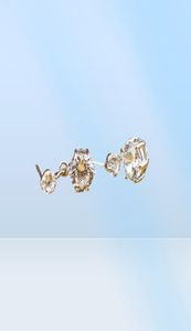 Yhamni Luxury 925 Sterling Gümüş Takı Kalpleri Oklar Kesme 1 Karat CZ Diamond Saplama Küpe Düğün Küpeleri ED0641907699