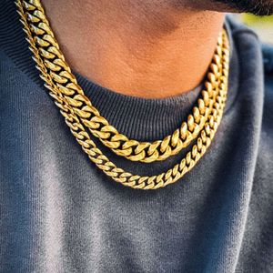 Custom 14k Gold Cuban Link Chain Necklace 12mm Hip Hop Jewelry Mens Gold Chain 18" 20" 22" Mens Choker Thick Gold Plated Chains