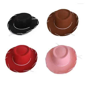 Basker sträng design filt hatt western cowboy bred grim för dansfest