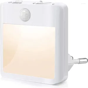 Luci notturne Pannelli da parete per la casa Corridoio Wc Corridoio Scala Cucina Camera da letto Sensore di movimento Lampada Illuminazione dimmerabile