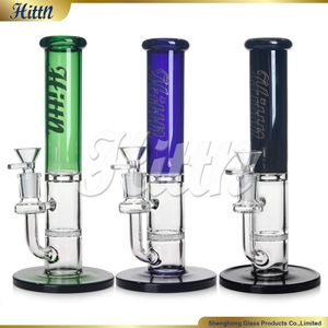 Hittn Glass Bong Smoking Water Pipe 10 Inches Straight Tube Honeycomb Percolator Bong Hand Blown Glass 420 Water Bong with 14mm Joint 2024 New