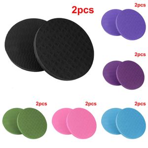 New Yoga Mats 2pcs 170*15MM Portable Small Round Knee Pad Yoga Mats Fitness Non Slip Mat Elbows Hands Support Pad Disc Protective Cushion Pad