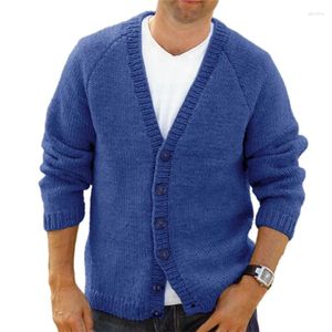 Men's Sweaters Winter Casual Long Sleeve V-Neck Jumper Jackets Men Clothing Autumn Buttoned Knitted Coats 2023 Fashion Solid Knitwear