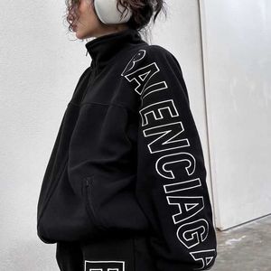 Chaqueta para hombre Balencigss Coat European Station 23 Paris Home Nuevo lado bordado Logotipo clásico Shake Fleece Vestido de algodón Unisex Instagram Estilo de pareja