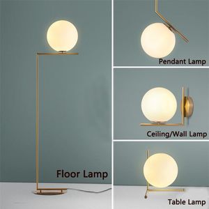 LED Modern Floor Lamps Pendant Lights Table Lamp Bedroom Glass Office Living Room Wall Light Fitting240M