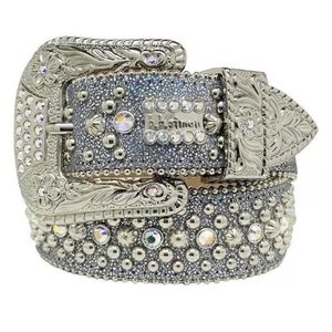 2022 أحزمة الموضة للنساء مصممة Mens BB Simon Rhinestone Belt مع Bling Rhinestones مثل Gift327L