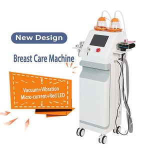 Vertical Breast Care Beauty Machine Vacuum + Vibration + Micro-current + Red LED PDT Vibration Therapy