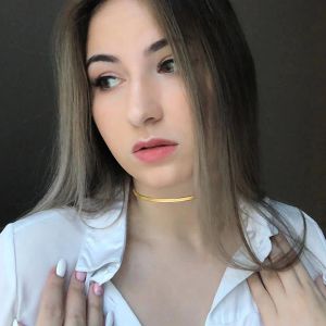 Högkvalitativ klavikelbladskedjor Dropshipping Women Sier Color 14K Gold 35+5cm Snake Choker Halsbandskedja