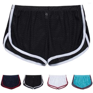 Cuecas masculinas esportes boxers shorts praia swimwear escola menino adolescente gay sissy natação troncos calças fitness briefs