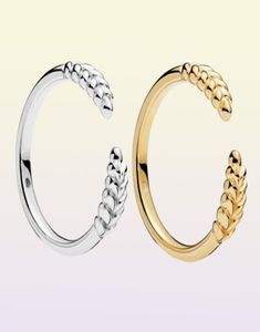 Anelli aperti in argento sterling 925 Set scatola originale per grano Donna Uomo Anello in oro 18 carati3572819