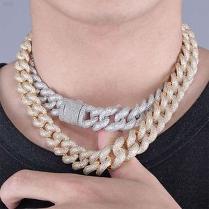 Jwy Cuban Link Chain Diamond Men Necklace 18mm ghiacciato Miami per donne Bling Rapper Hip Hop Jewelry Gift