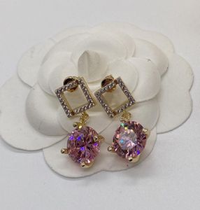 Earrings Jewelry Womens Diamonds Fashion Designer Earring Ear Studs Golden Letter F Amethyst Luxurys Silver Needle Habbly1883352