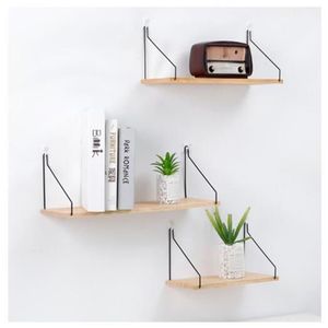 Storage Holders Simple wooden wall shelf in Nordic Solid wood partition rack Receiving of Creative Hall311B