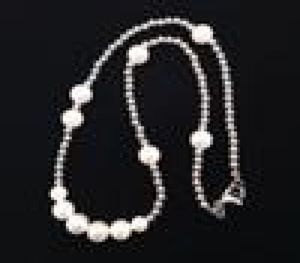4 Längd Nya killar Rostfritt stål Peal Ball Beads Mens Choker Chain Halsband 1822 tum Hip Hop Rapper smycken för män killar Whol1595069