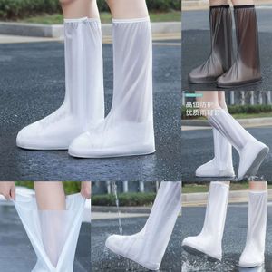 New Storage Bags Rain Shoe Cover Protector Impermeable Waterproof Rubber Non Slip Wear Resistant Soft Slippers Gardening Boots Riding High Tube