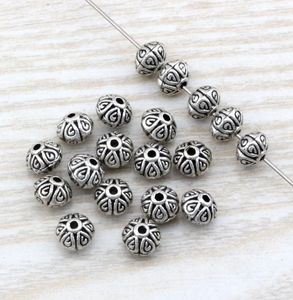 200Pcs Antiqued Silver Zinc Alloy Round Flat Spacer Beads 7mm For Jewelry Making Bracelet Findings D44134479